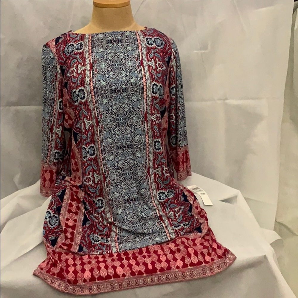 Long Sleeve Multi Color Dress